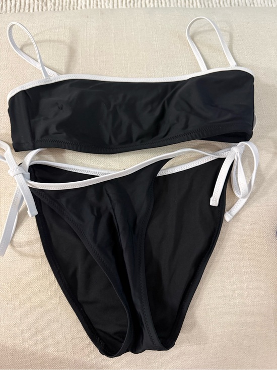 J. Crew Other - Jcrew Black and White Contrast Bandeau Bikini Set - Women Swim